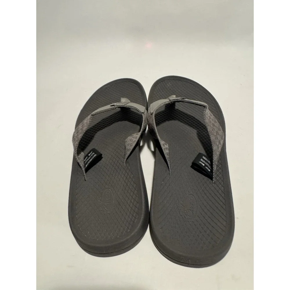 Chaco Flip Sandals Mens 7 Pitch Grey Lowdown Thong LUVSEAT Arch Support Vegan
